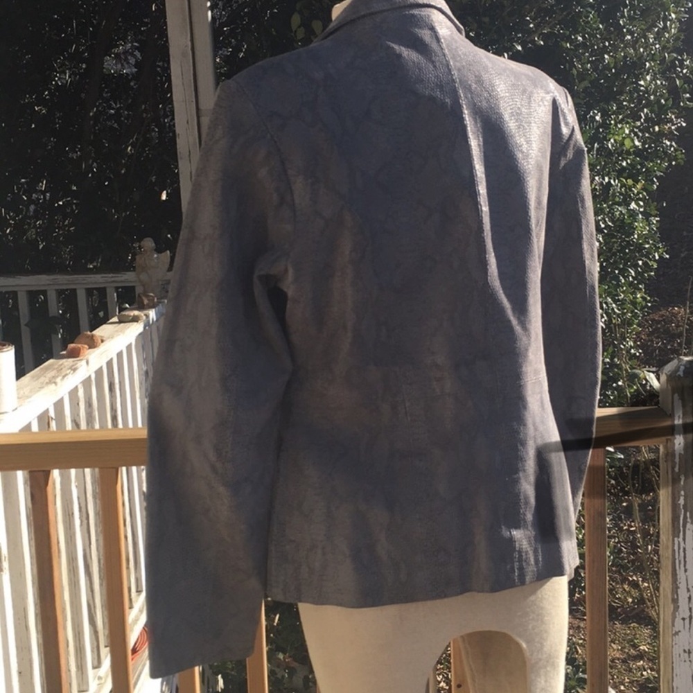 Brandon Thomas Python 🐍 print leather jacket - Picture 3 of 8